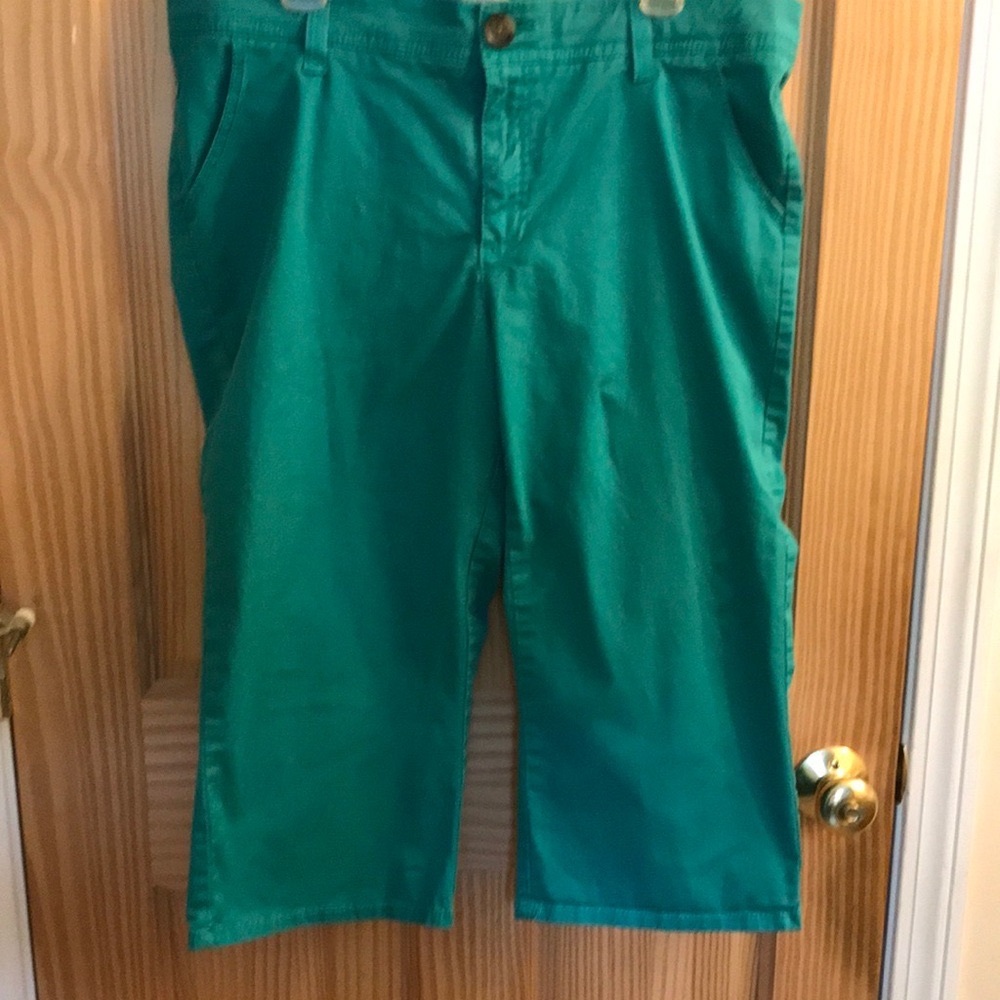 Lee jeans green crop pants